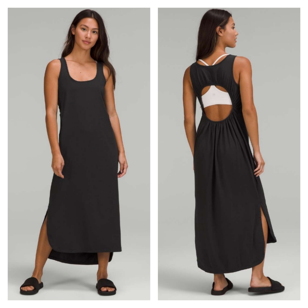 Lululemon Pima Cotton Open-Back Midi Dress - Black